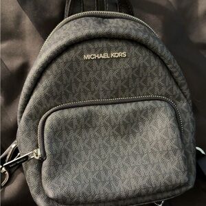Michael Kors Black Backpack with Signature Monogram